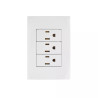 ‣ Placa 3 contactos aterrizados Oslo blanco | Volteck