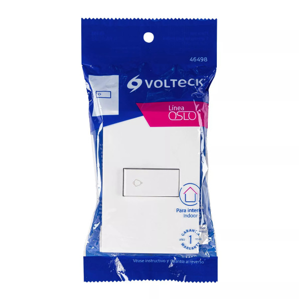 ‣ Placa con timbre Oslo blanca | Volteck