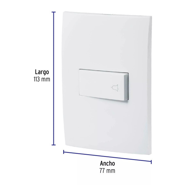 ‣ Placa con timbre Oslo blanca | Volteck