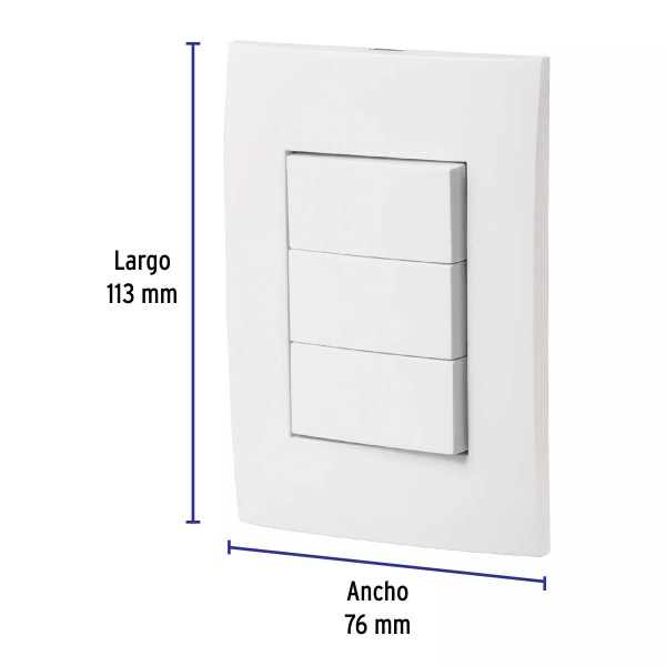 ‣ Placa armada interruptores Oslo, blanco... | Volteck