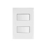 ‣ Placa 2 interruptores línea Oslo blanca | Volteck