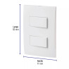 ‣ Placa 2 interruptores línea Oslo blanca | Volteck
