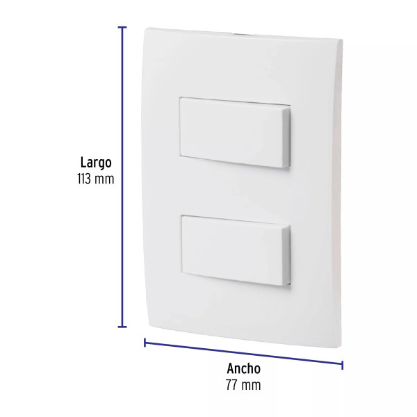‣ Placa armada interruptor, Oslo, blanco | Volteck