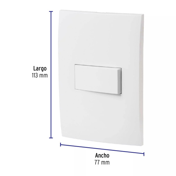 ‣ Placa con interruptor Oslo blanco... | Volteck