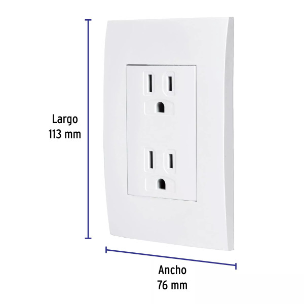 ‣ Contacto dúplex Oslo blanco... | Volteck