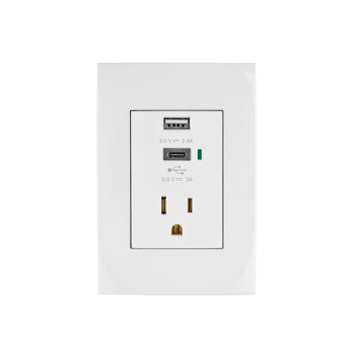 ‣ Contacto 2P+T USB Oslo Blanco... | Volteck