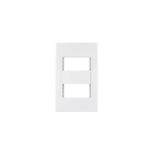 ‣ Placa 2 vent., 1 módulo, línea Esp., blanco | Volteck