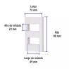 ‣ Placa 2 vent., 1 módulo, línea Esp., blanco | Volteck