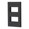 ‣ Placa 2 ventanas, línea Española, negro... | Volteck