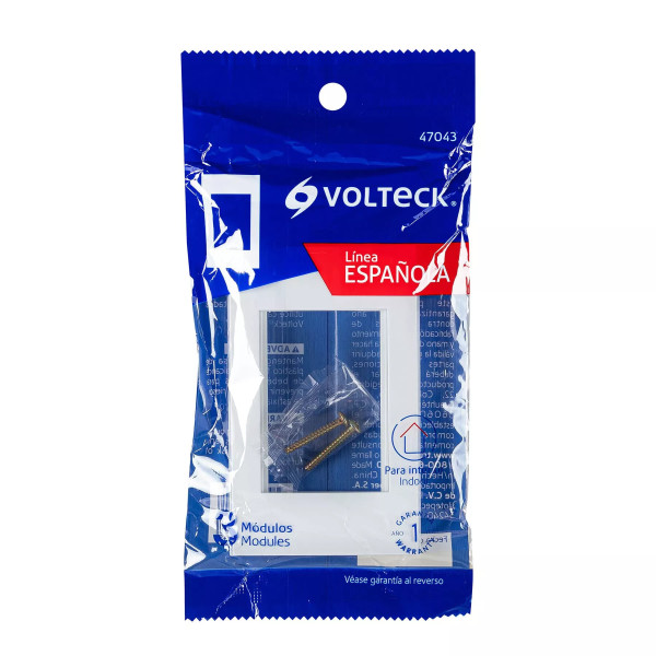 ‣ Placa 1 ventana, 3 módulos, línea Española... | Volteck