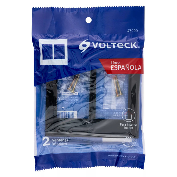 ‣ Placa 2 ventanas, 6 mòdulos, línea Españ... | Volteck