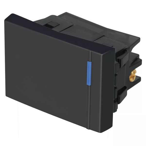 ‣ Interruptor sencillo 1.5 módulos negro... | Volteck