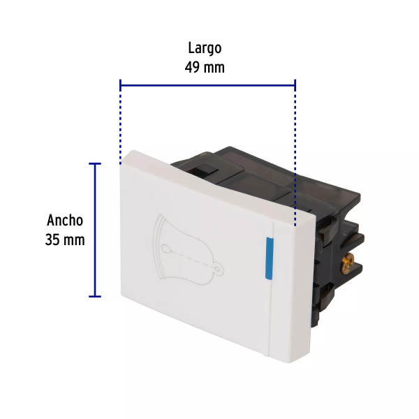 ‣ Interruptor timbre 1.5 módulos, línea Española... | Volteck