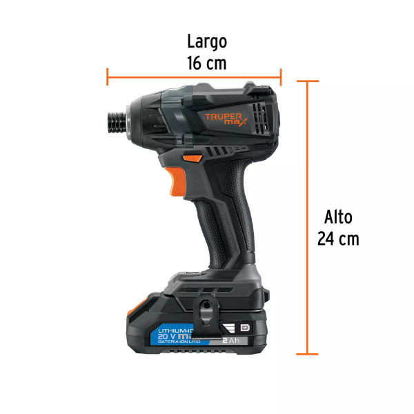 Destornillador de Impacto Inalámbrico 1/4', 20V, Sin Carbones | Herramientas Inalámbricas