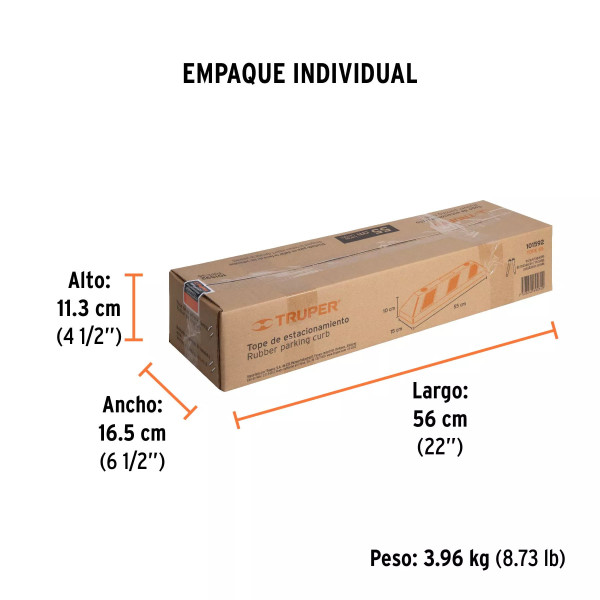 ‣ Tope 55cm estacionamiento, Truper | Truper