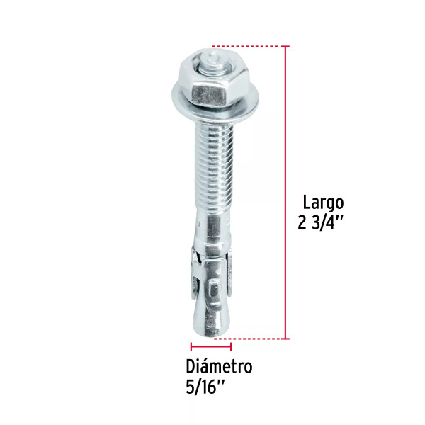 ‣ Taquetes arpón 5/16"x2-3/4" Caja 100... | Fiero