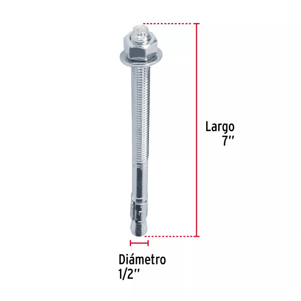 ‣ Caja 25 taquetes arpón 1/2" x 7" | Fiero