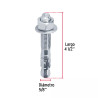 ‣ Caja 25 taquetes arpón 5/8" x 4-1/2", FIERO | Fiero