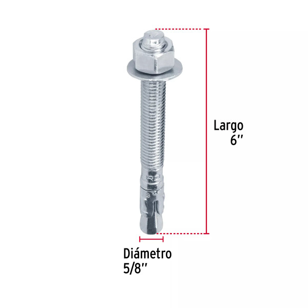‣ Taquetes Arpón 5/8" x 6", Caja 25 Unid... | Fiero