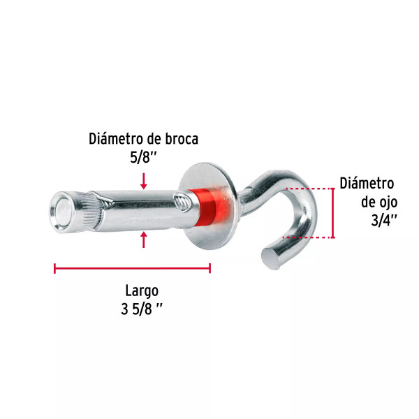 ‣ Taquetes 16x90 mm con armella | Fiero