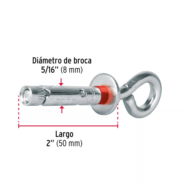 ‣ Taquetes expansivos 8x50 mm con armella... | Fiero