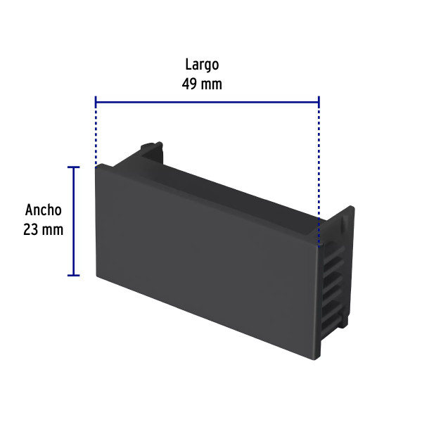 ‣ Tapón ciego, 1 módu... línea Española negro | Volteck