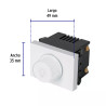 ‣ Dimmer giratorio 1.5 módulos, blanco... | Volteck
