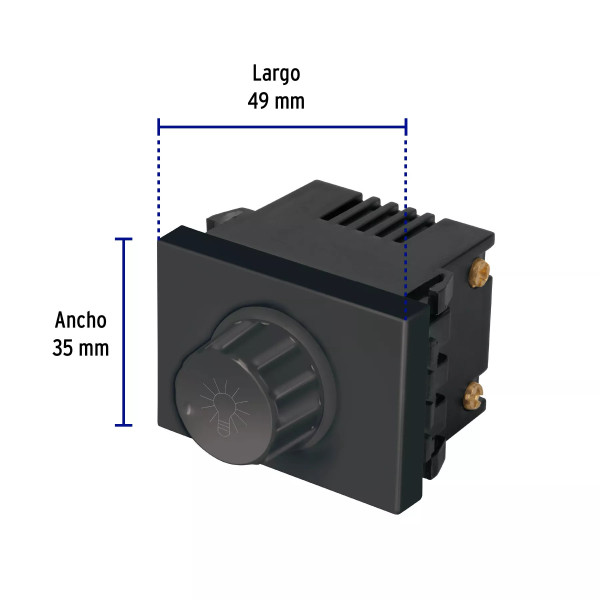 ‣ Dimmer giratorio 1.5 mod. línea Española negro | Volteck