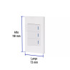 ‣ Placa 3 interruptores, 1 módulo, Española... | Volteck