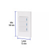 ‣ Placa 3 interruptores 1 mod Española blanca... | Volteck