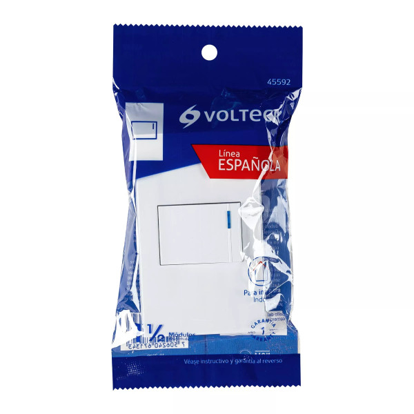 ‣ Placa armada 1 interruptor, Española... | Volteck