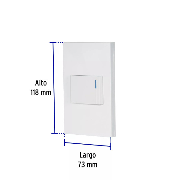 ‣ Placa armada 1 interruptor, Española... | Volteck