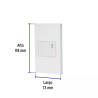 ‣ Placa armada 1 interruptor 3vías, 1.5mód... | Volteck