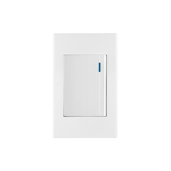 ‣ Placa armada 1 interr..., 3 módulos, blanca | Volteck