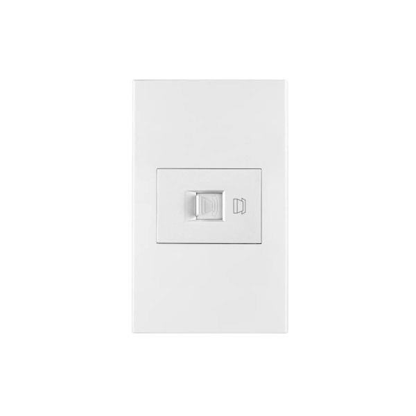 ‣ Placa armada 1 toma tel, 1.5 mod, Blanca | Volteck
