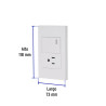 ‣ Placa armada 1 interruptor y contacto... | Volteck
