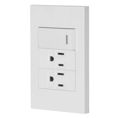 ‣ Placa armada 1 interruptor, 2 contactos... | Volteck