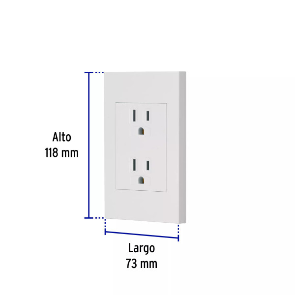 ‣ Placa armada dúplex 3 módulos Española | Volteck