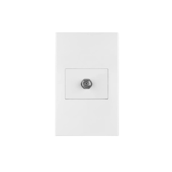 ‣ Placa armada TV 1.5 módulos, Española, blanco | Volteck