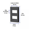 ‣ Placa 2 Ventanas 1 Módulo Lisboa | Volteck