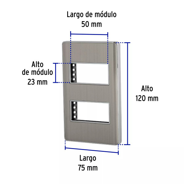 ‣ Placa de acero inox, 2 ventanas, Lisboa... | Volteck