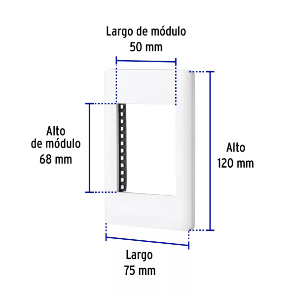 ‣ Placa blanca 1 ventana 3 módulos Lisboa... | Volteck