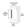 ‣ Placa blanca 1 ventana 3 módulos Lisboa... | Volteck
