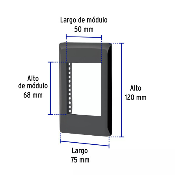 ‣ Placa negra 1 ventana 3 módulos Lisboa... | Volteck