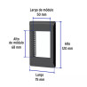 ‣ Placa negra 1 ventana 3 módulos Lisboa... | Volteck
