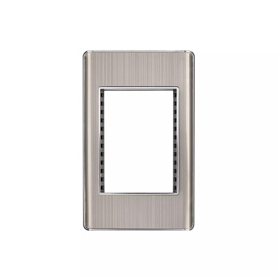 ‣ Placa acero inox 1 ventana, 3 módulos Lisboa | Volteck