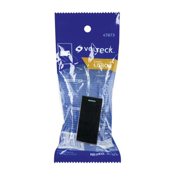 ‣ Interruptor 1 Módulo Negro Lisboa | Volteck