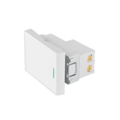 ‣ Interruptor sencillo Lisboa 1.5 módulos blanco | Volteck