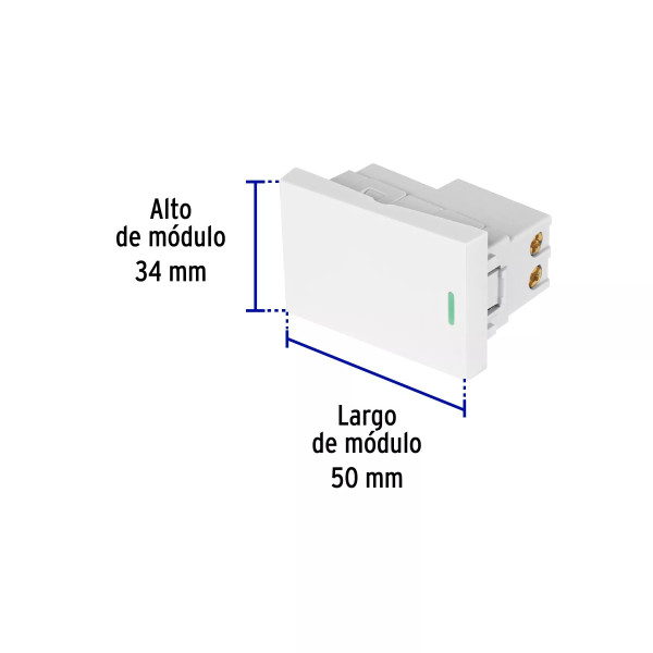‣ Interruptor de 3 vías, 1.5 módulos Lisboa | Volteck