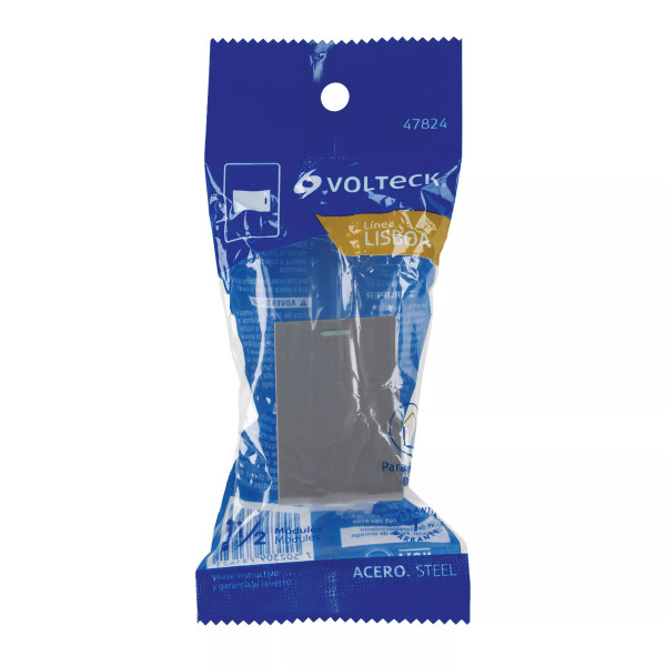 ‣ Interruptor 3 vías Lisboa inox 1.5 módulos... | Volteck